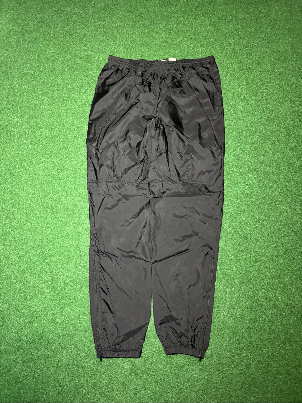 Nike Vintage Pants Large 34x30 Black Windbreaker Track Jogger Sweatpants Nylon